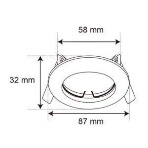Luminario empotrado redondo satinado Tecnolite YD-220/S ALEZIO para LED GX5.3