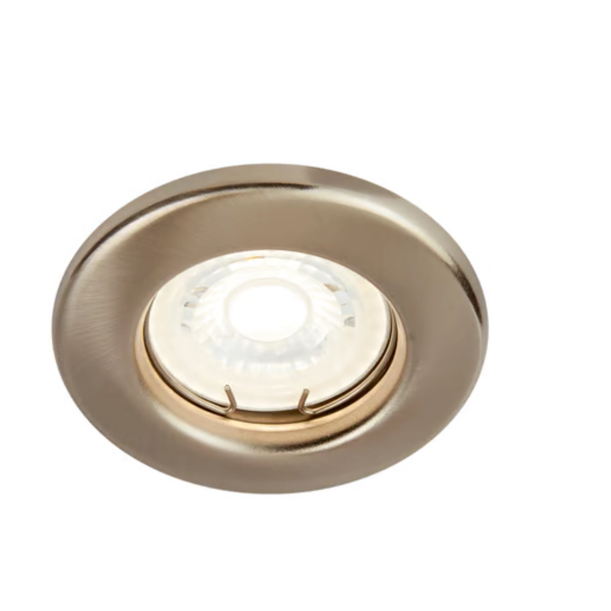 Luminario empotrado de techo satinado 6 W ALEZIO – Tecnolite onofre Luminario empotrado redondo satinado Tecnolite YD-220/S ALEZIO para LED GX5.3