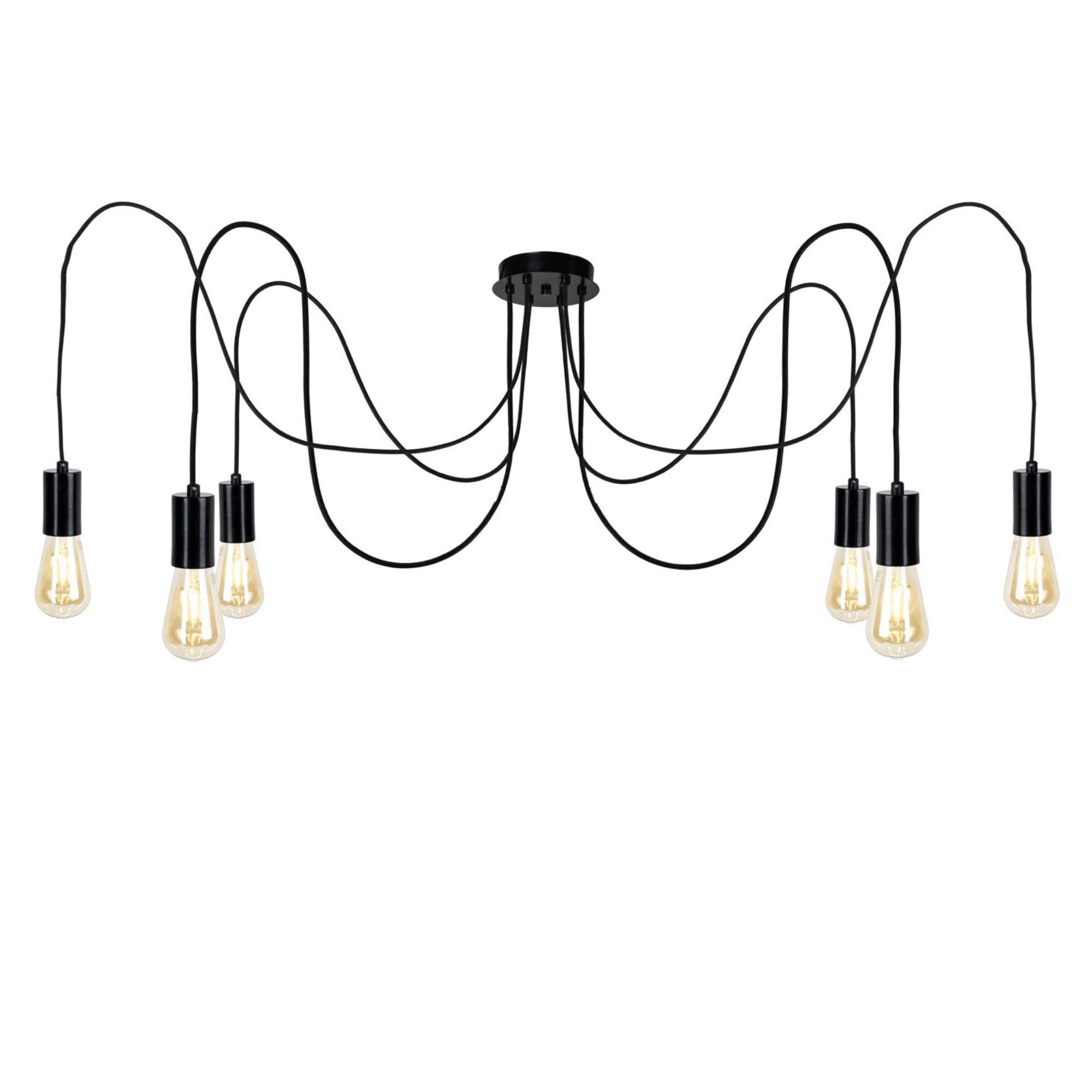 Luminario colgante interior H 120 cm por luz color negro marca Maxxi modelo CL8071N