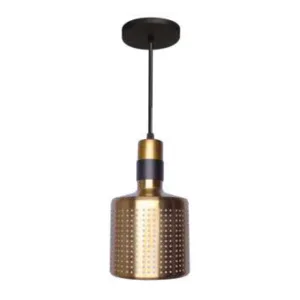 Luminario colgante interior Ø 12 cm x H 120 cm color dorado cepillado marca Maxxi modelo CL7012