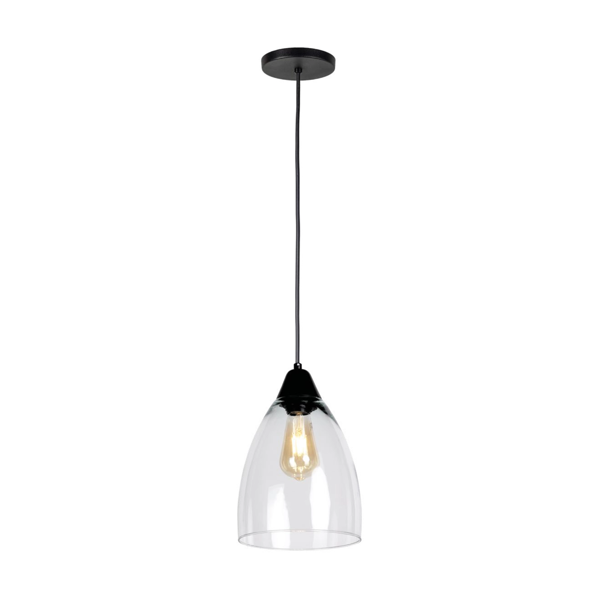 Luminario colgante interior Ø 20 cm x H 120 cm color transparente marca Maxxi modelo CL1810TRA