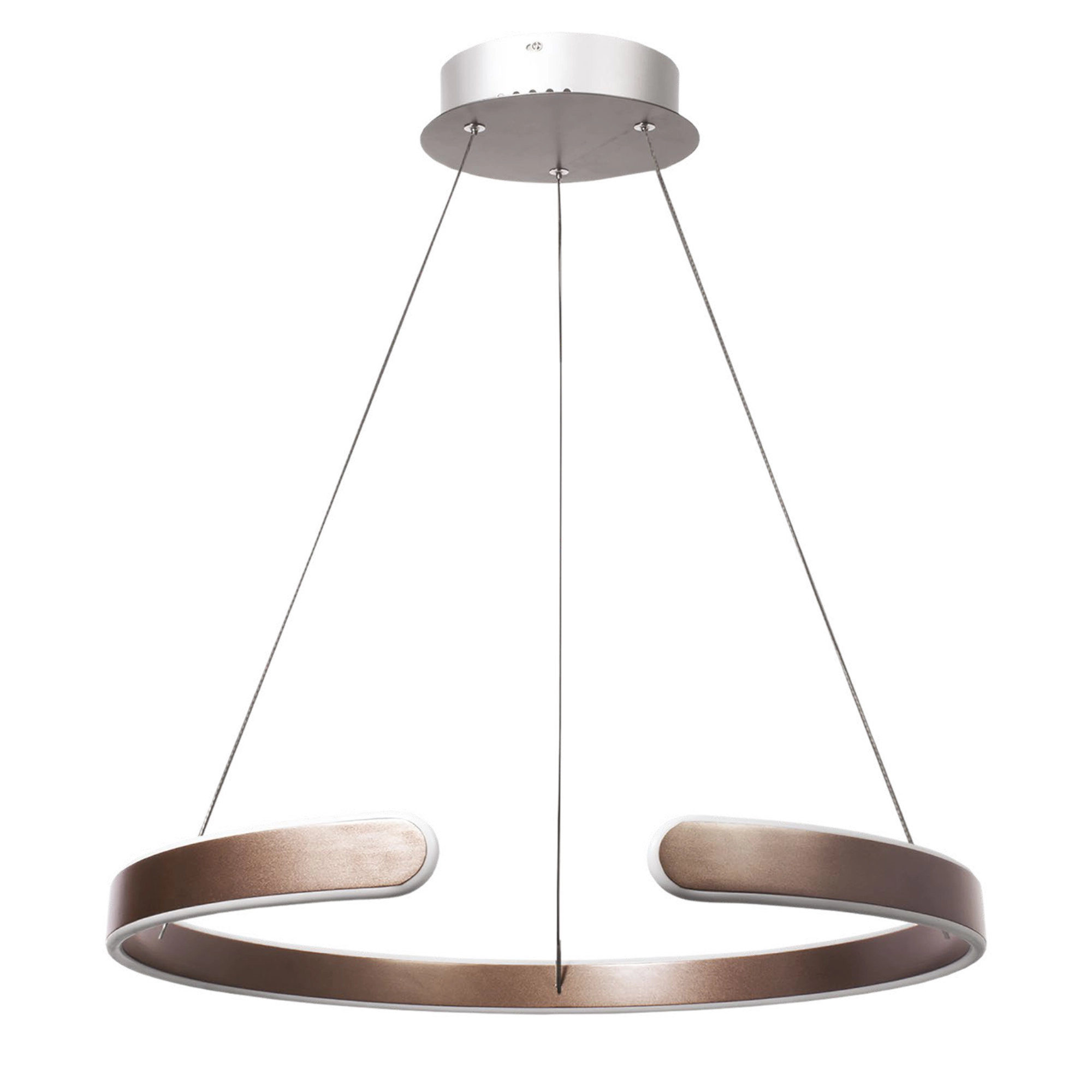 Luminario colgante interior Ø 60 cm x H 8 cm color café marca Maxxi modelo CL1201CFLED3TC